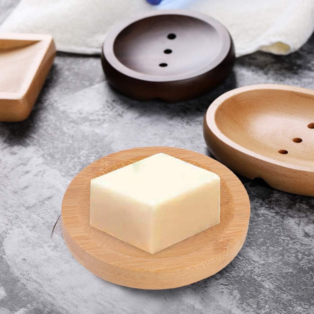 Fragrant 8x8 inch Wooden Soap Tray for Bathroom