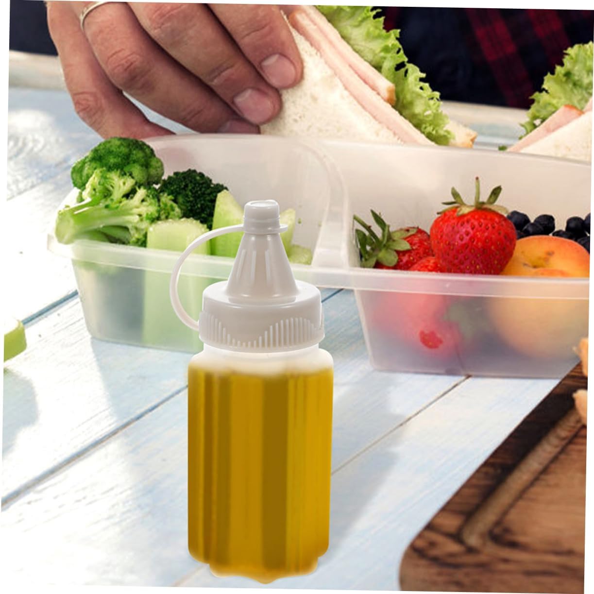 Stylish 12-Piece Reusable Condiment Squeeze Bottles