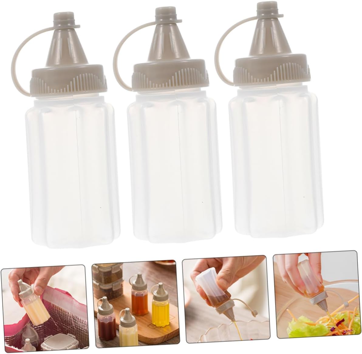 High-Quality 12-Pack Portable Condiment Squeeze Bottles