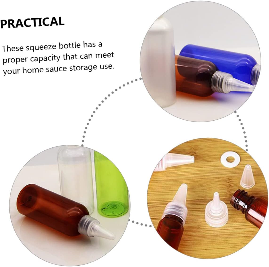 Simple Convenient Plastic Squeeze Dispenser for Condiments