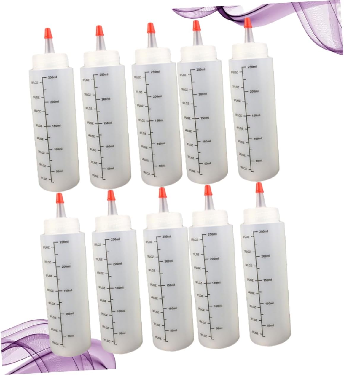 250ml Squeeze Salad Dressing Bottles with Cap Durable and Easy to Use