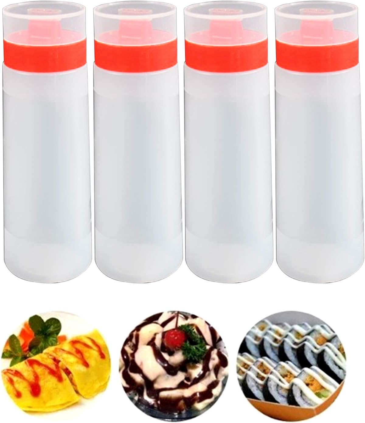 4-Hole Squeeze Bottles for Condiments