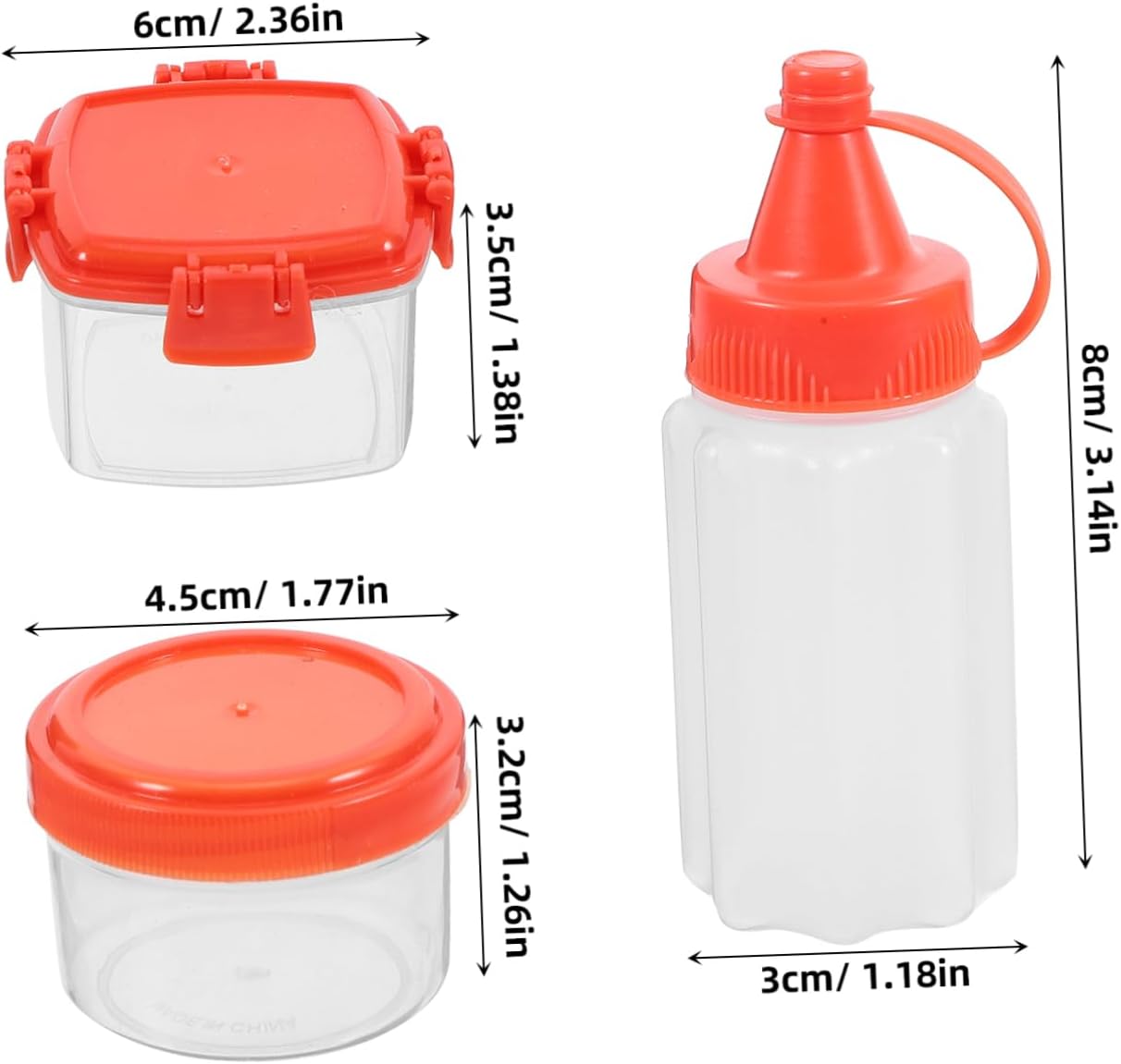 VILLFUL Set of 12 Mini Squeeze Bottles for Seasoning Storage