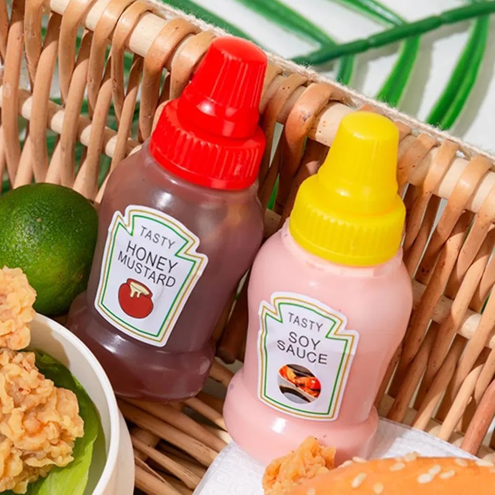 Reused Empty Ketchup Mustard Dispenser Bottles