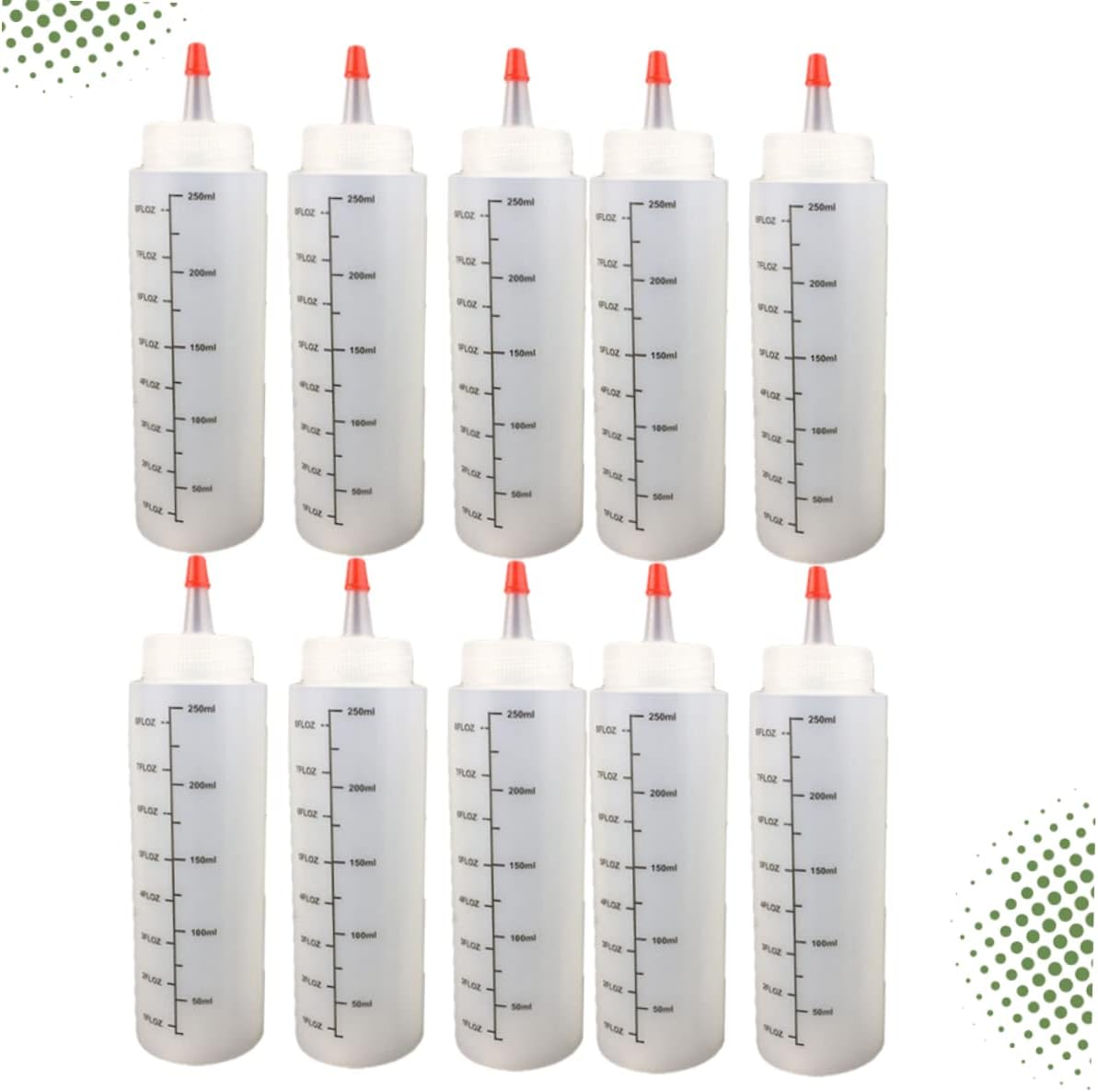 250ml Squeeze Salad Dressing Bottles with Cap Durable and Easy to Use