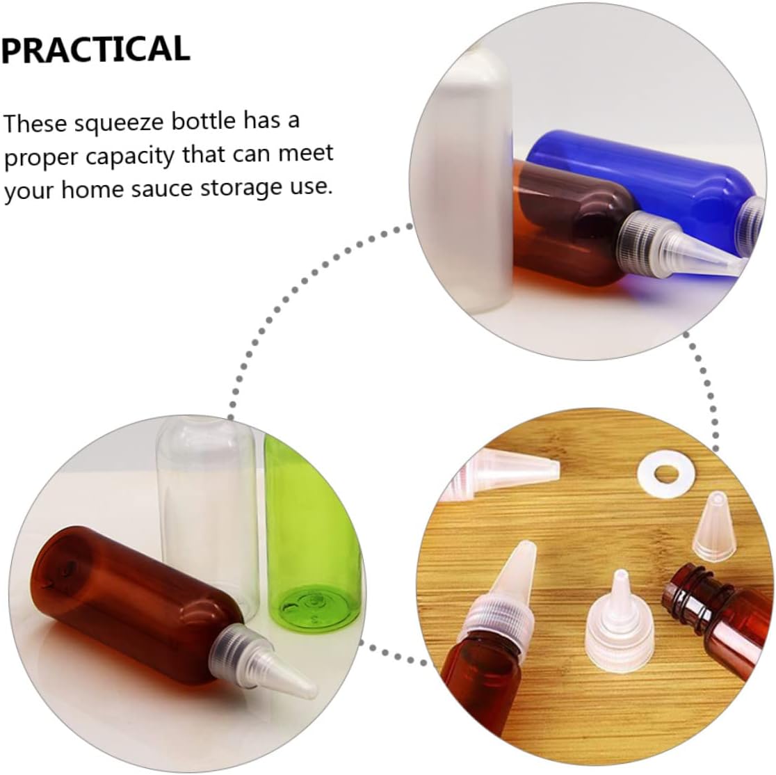 Effortless 10-Piece Plastic Squeeze Dispensers