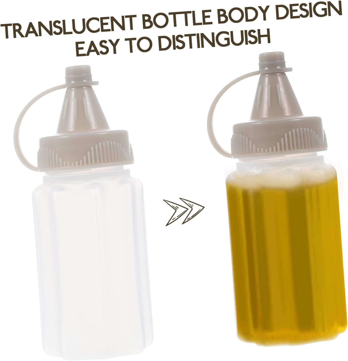 8 Pcs Condiment Squeeze Bottles Set for Kitchen
