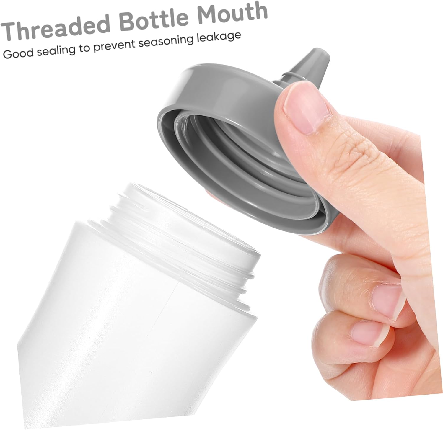 Mikinona Essential Condiment Squeeze Bottles 4-Pack Reusable Leakproof Easy to Carry