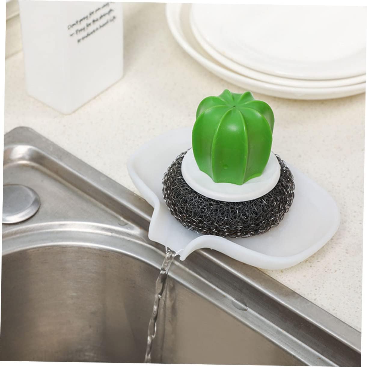 Perfect 2pcs WhiteGray Draining Soap Disk for Bathroom Kitchen Storage