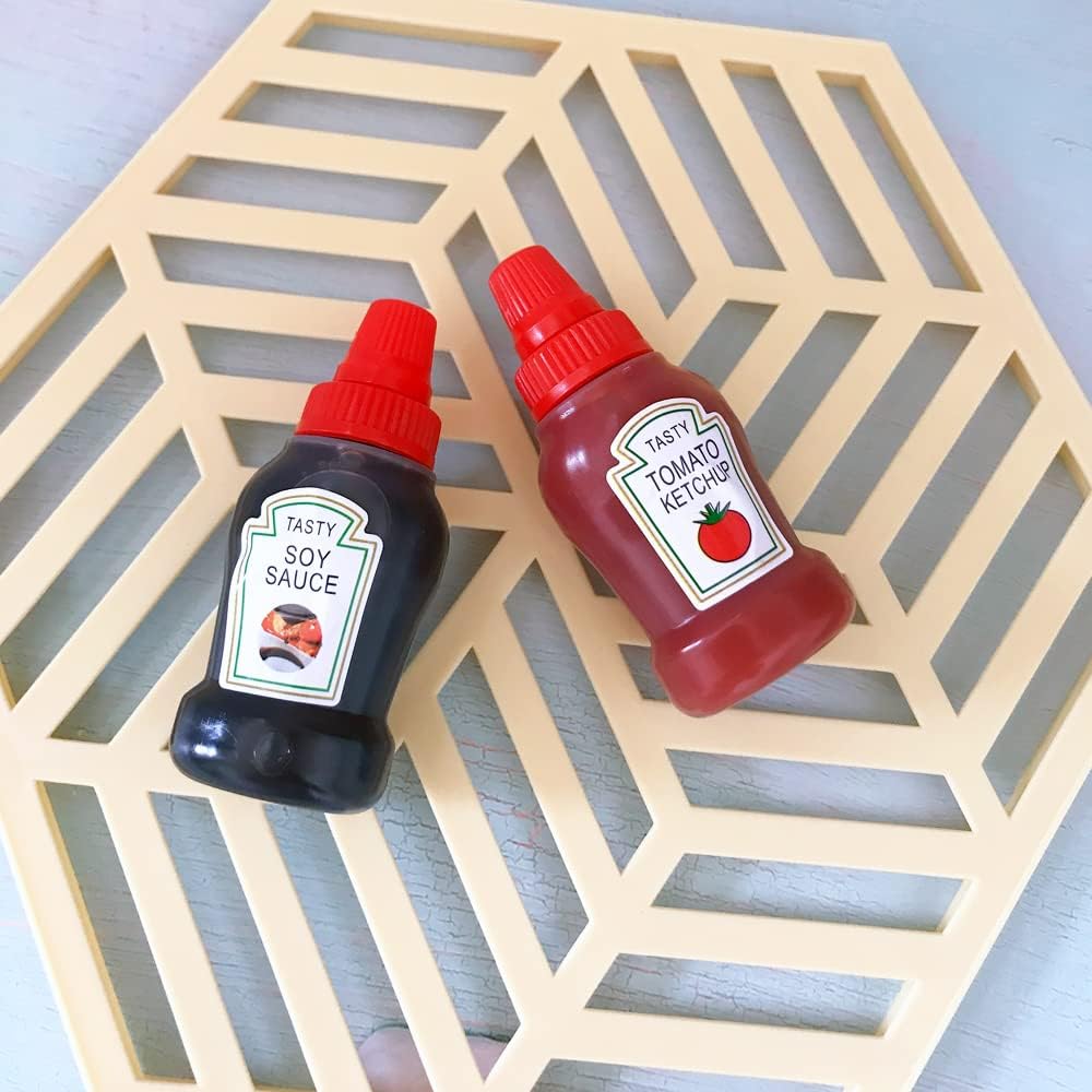 4pack Mini Squeeze Bottles for Condiments