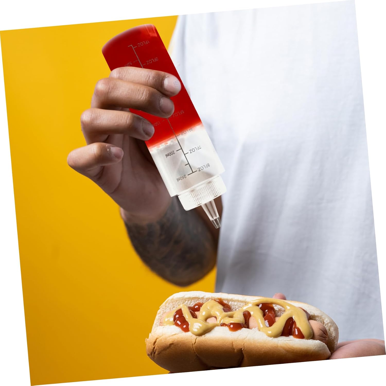 VOSAREA 240ml Graduation Squeeze Sauce Bottles
