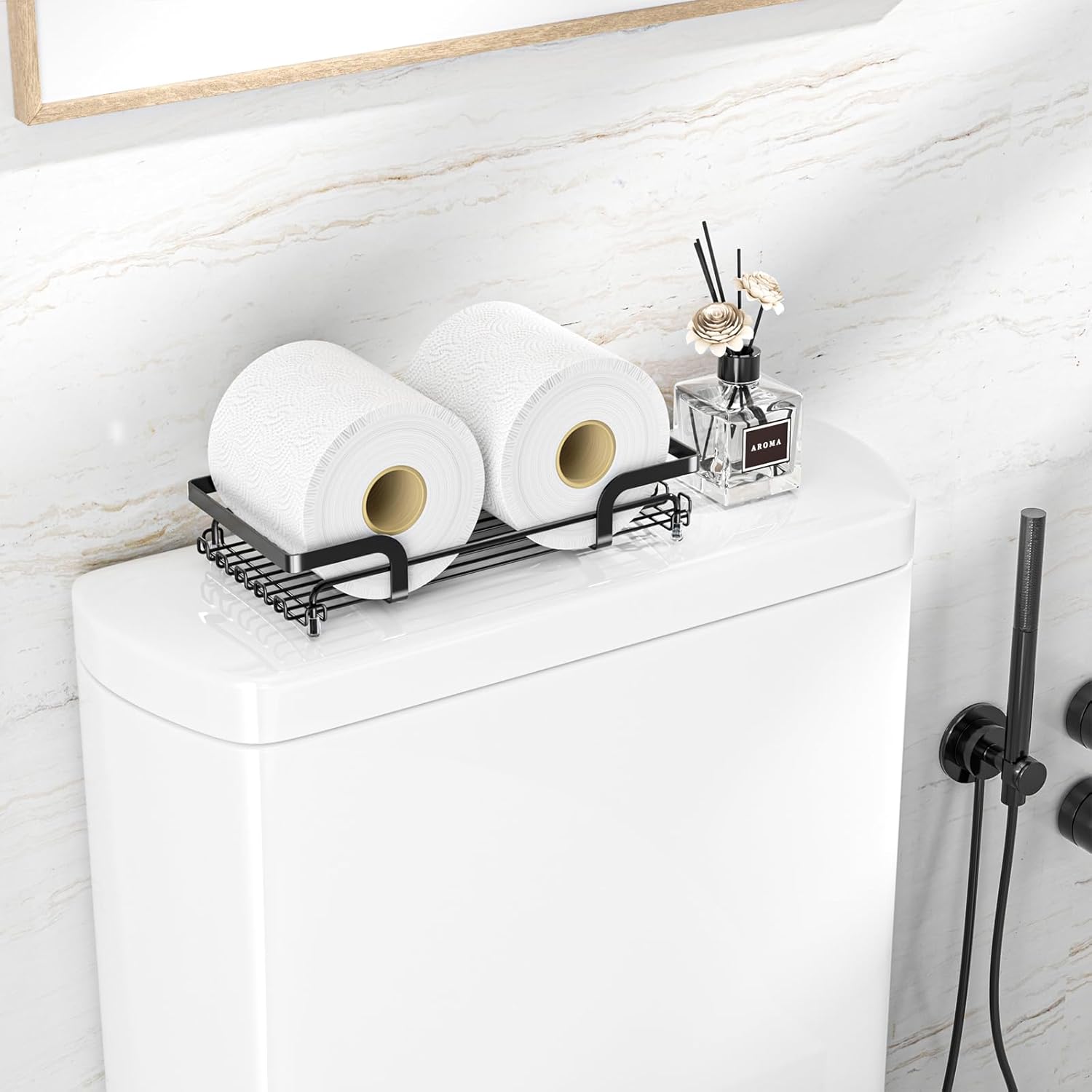 XILIMEN Toilet Paper Storage Holder Metal Vanity Tray