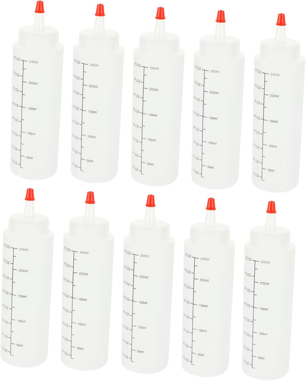 VOSAREA 240ml Graduation Squeeze Sauce Bottles
