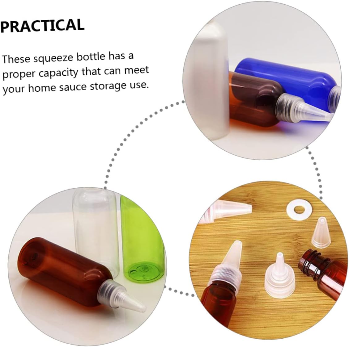 Cabilock 20-Piece Spout Dispenser Set Reusable Liquids Ketchup Soap Vinegar More