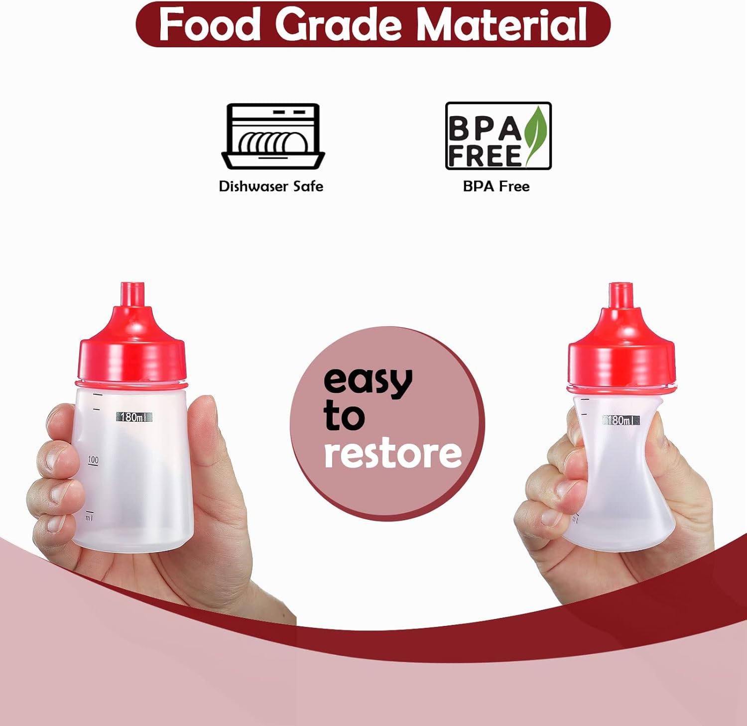 SUJUDE Condiment Squeeze Bottles for Kitchen Use - Pantry Homeessential