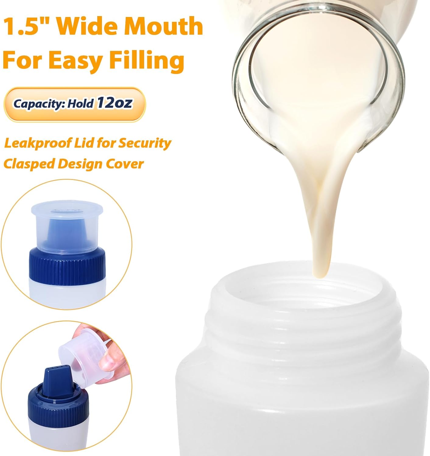 3-Piece Premium Condiment Squeeze Bottles
