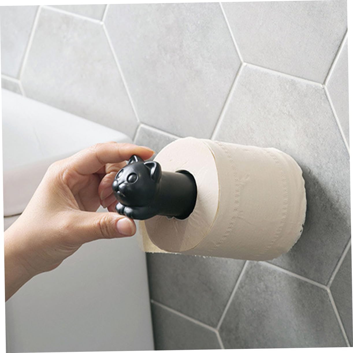 Sturdy Decorative Cat Toilet Roll Holder