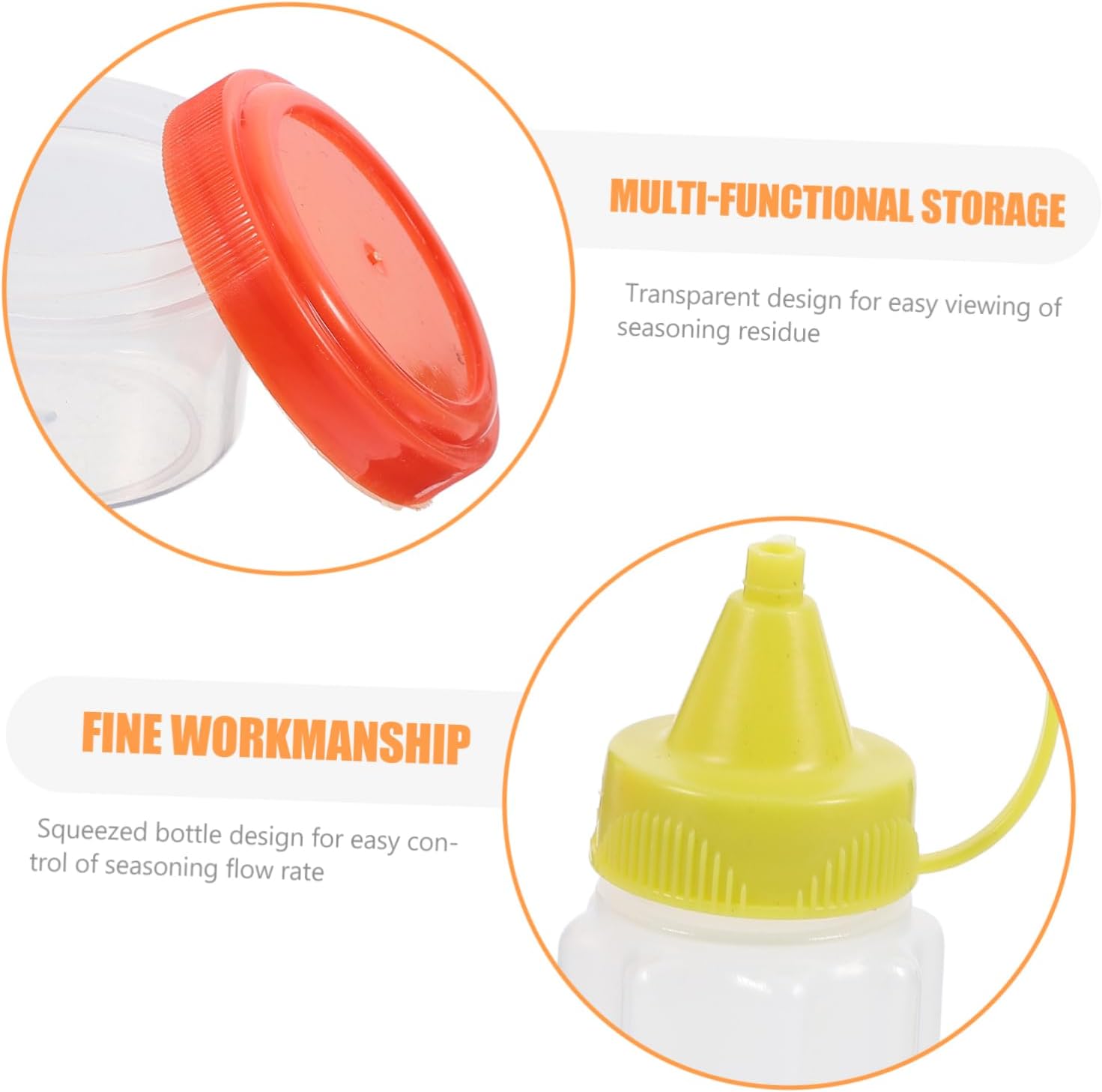 12 Piece Condiment Squeeze Bottles Set for Kitchen Storage Organization