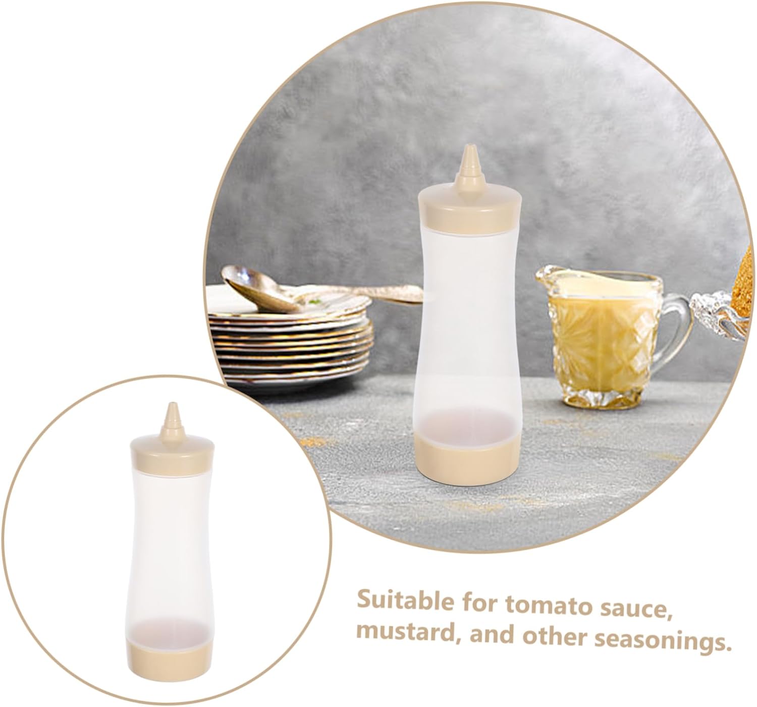 Set of 3 Salad Dressing Squeeze Bottles for BBQ Camping