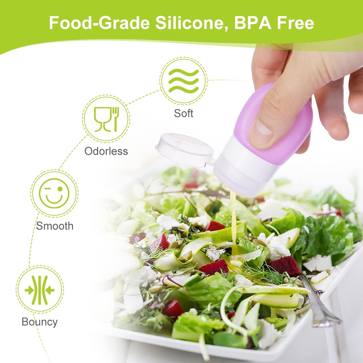 Magicfour 6 Pack Salad Dressing Container to Go