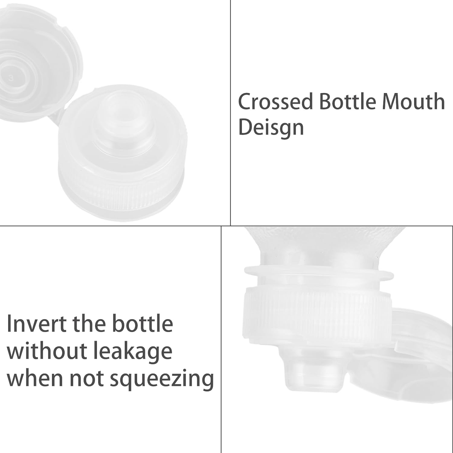 LDHHYH 12-Piece 17oz Condiment Squeeze Bottles