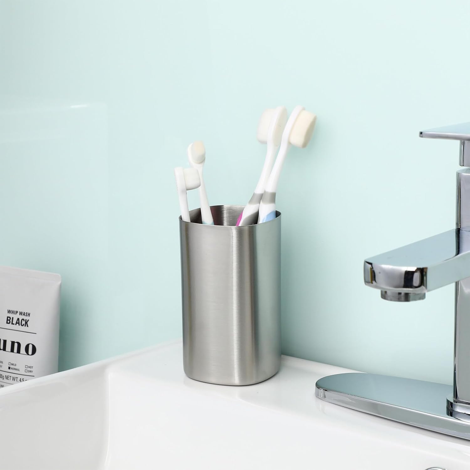 Angoily Stainless Steel Toothbrush Holder Durable Stylish Bath Organizer