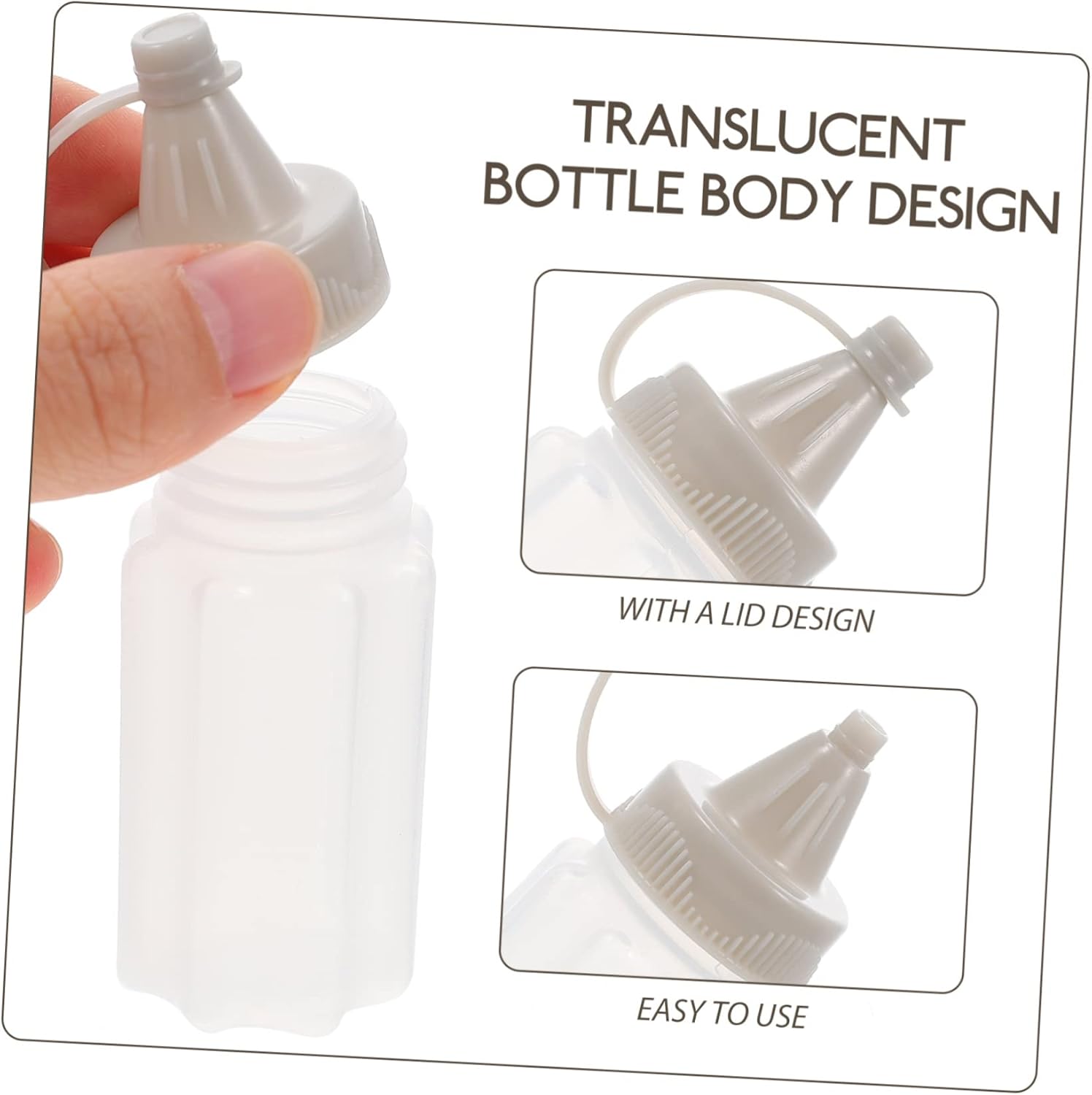 8 Pcs Condiment Squeeze Bottles Set for Kitchen