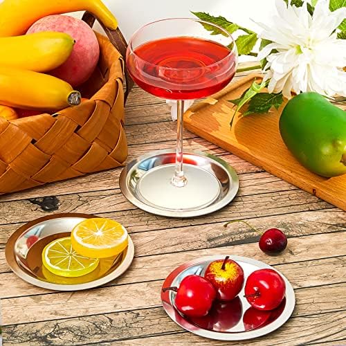 Meekoo 20-Piece Set - Stainless Steel Smooth Wine Bottle Coasters