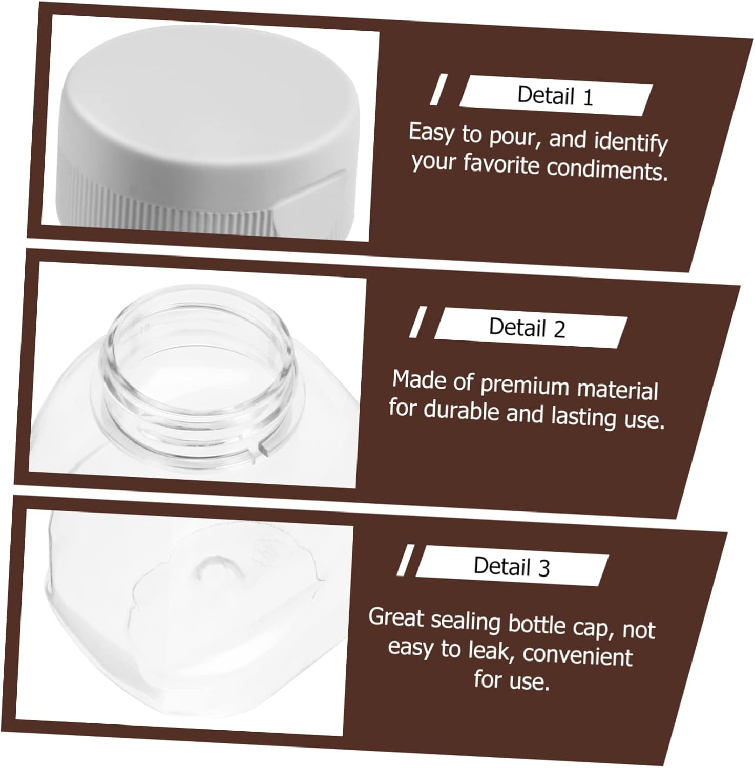 Mini Set of Sturdy Condiment Squeeze Bottles