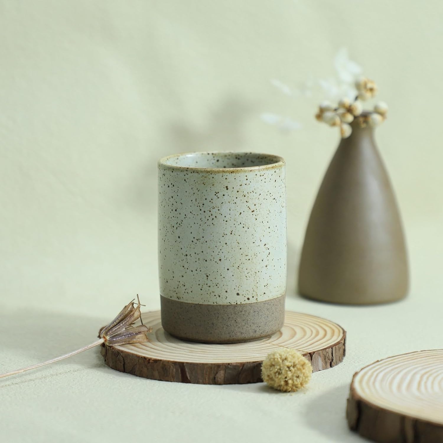 2-Piece Vintage Ceramic Mouthwash Cups