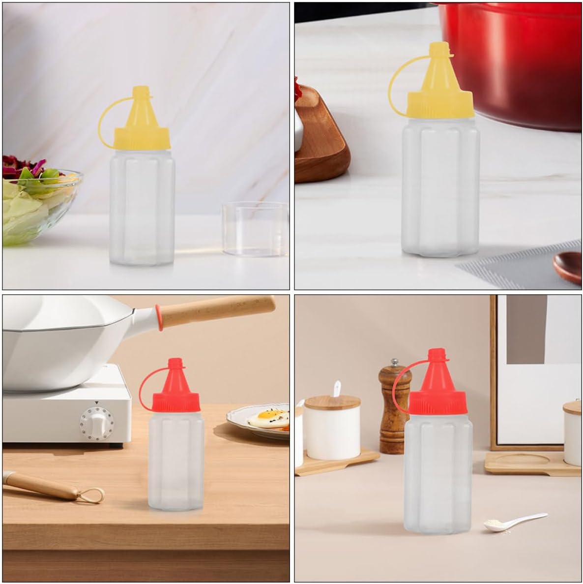 GRIRIW Mini Squeeze Condiment Containers - Compact Travel Design