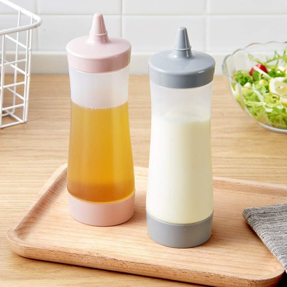 Kichvoe 3-Pack Condiment Squeeze Bottles - Beige Plastic - 65x65x19cm