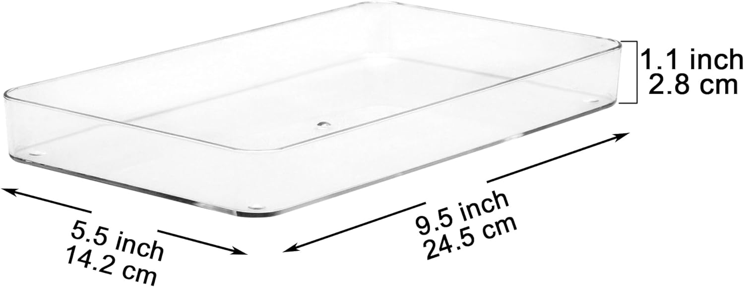 Youngever 3 Pack Plastic Bathroom Trays