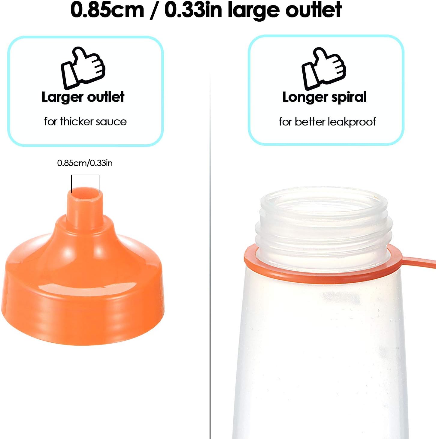 Ondiomn Condiment Squeeze Bottles