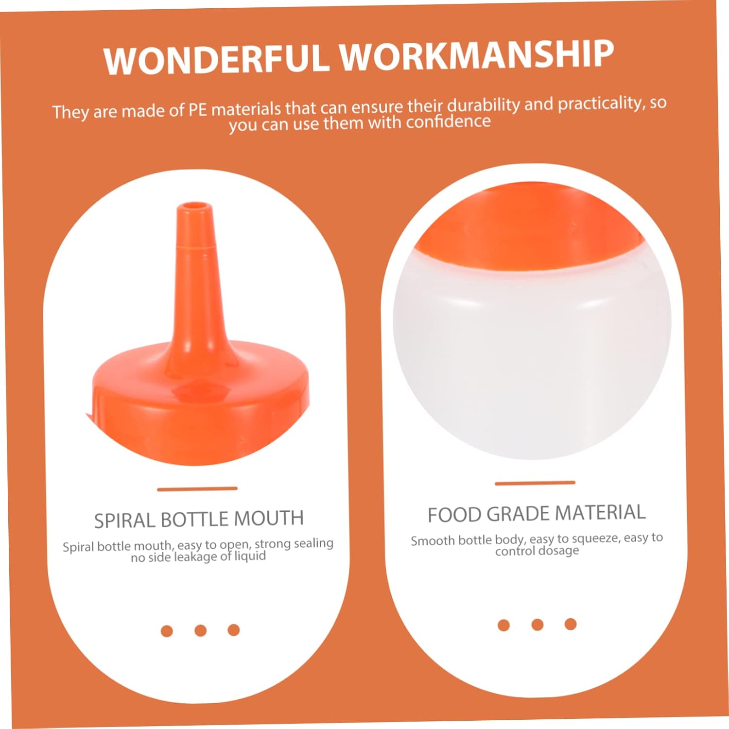 Condiment Squeeze Bottles Set