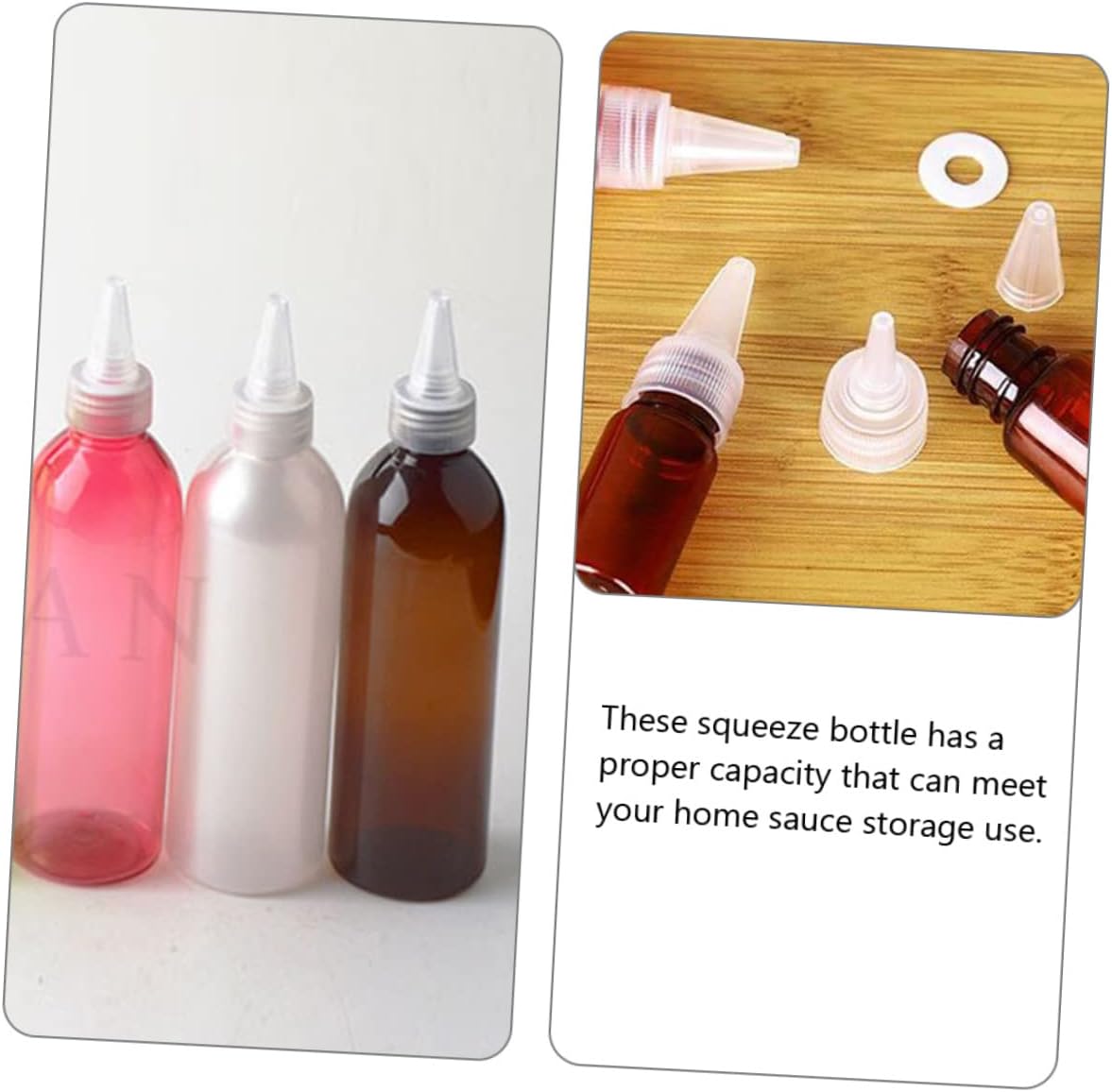 DECHOUS 20-Piece Refillable Shampoo Conditioner Bottles with Spout Design