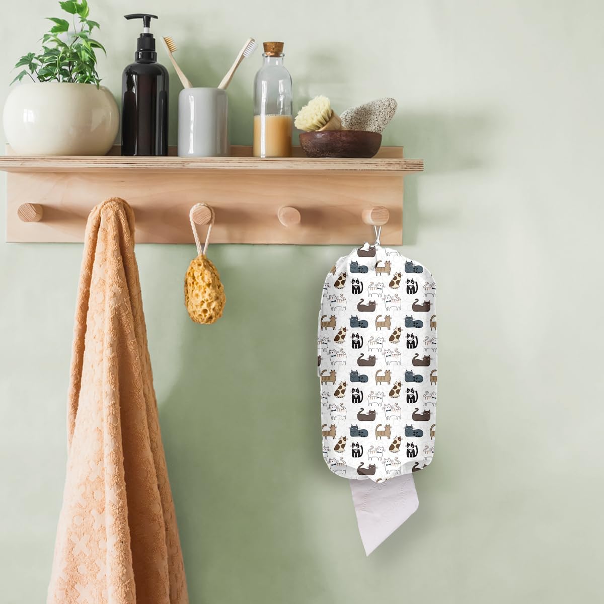 Cute Cat Toiletries Organizer - Portable Durable Kitty Storage Bag