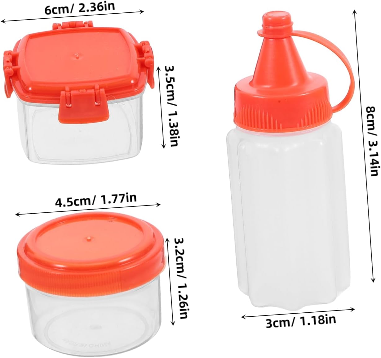 SOESFOUFU Transparent Condiment Squeeze Bottle Set
