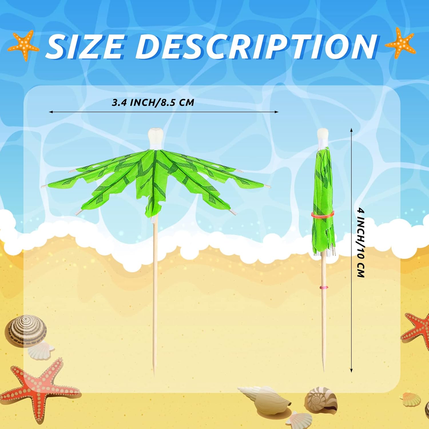 Tropical Fun 150 Coconut Leaf Drink Umbrellas for Elegance Style