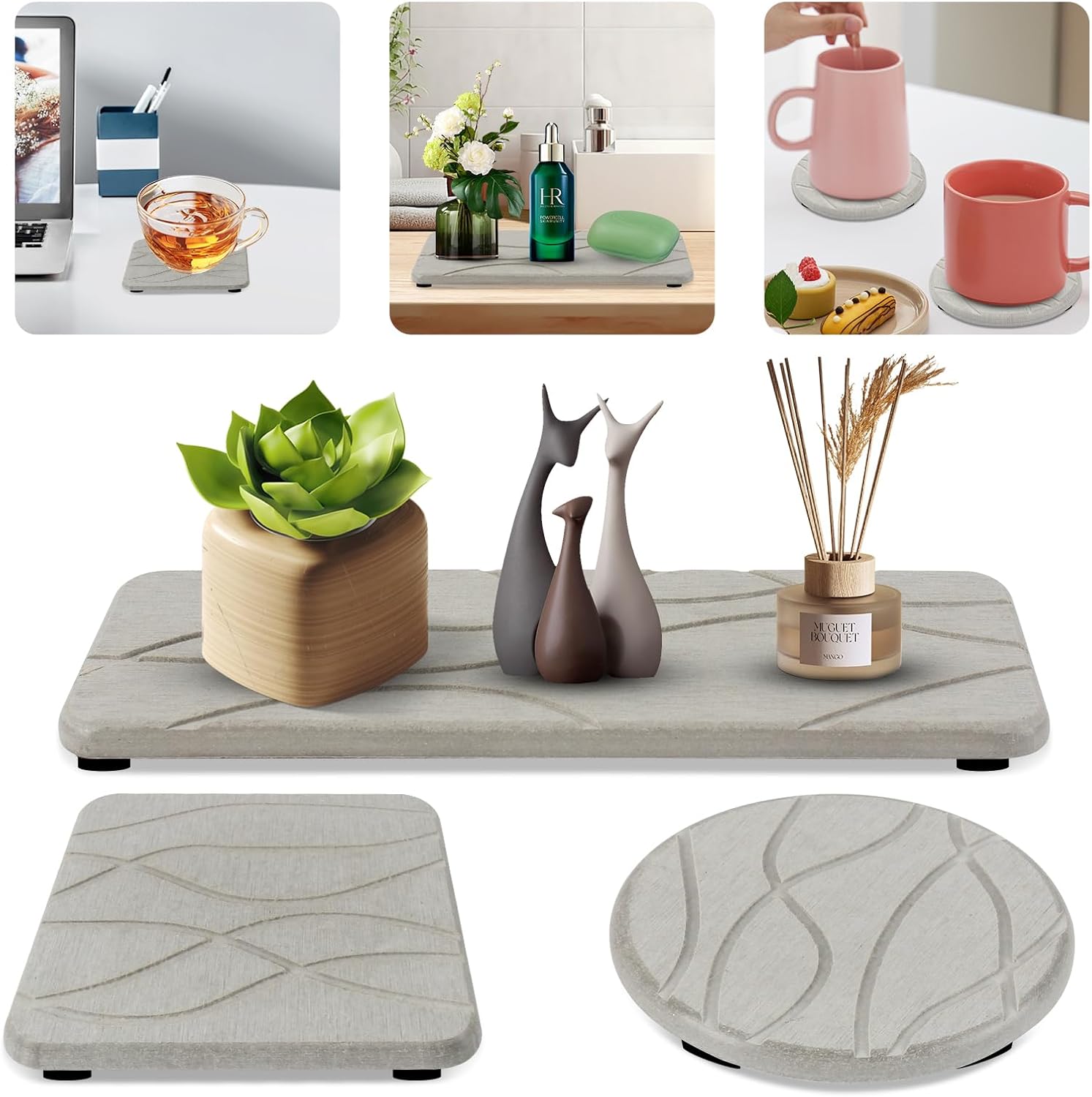 Durable Sink Trays 3-Pack for Kitchen Bathroom Use
