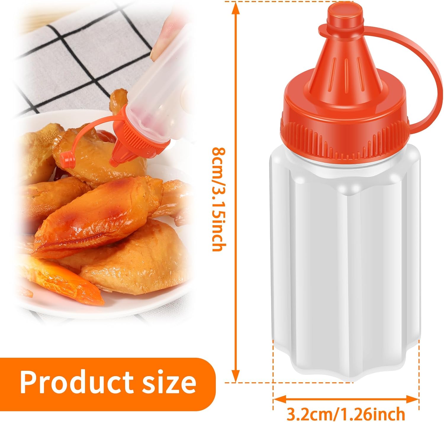 16Pcs 1oz Squeeze Bottles for Sauces and Condiments 1