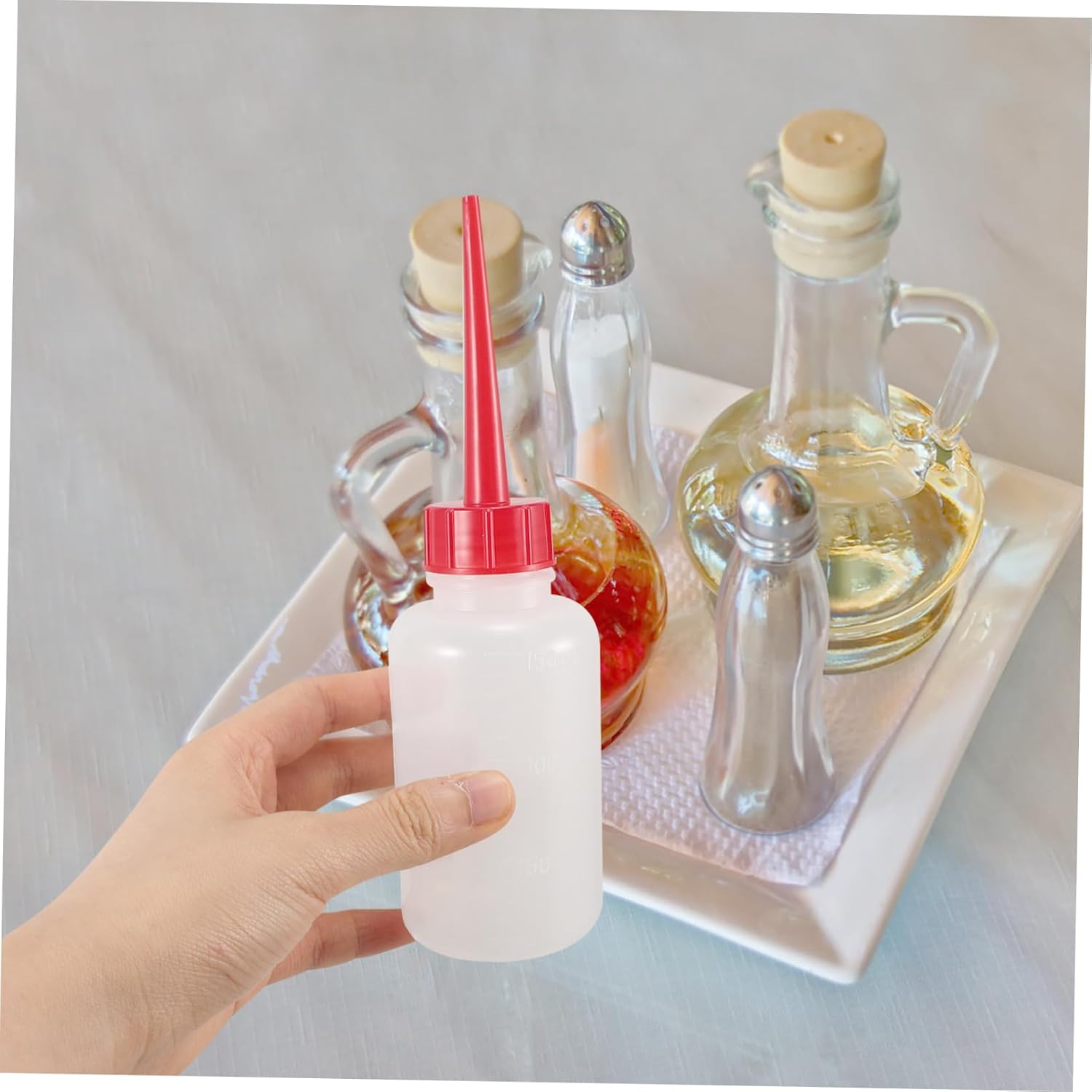 SECFOU 150ml Clear Squeeze Sauce Bottle