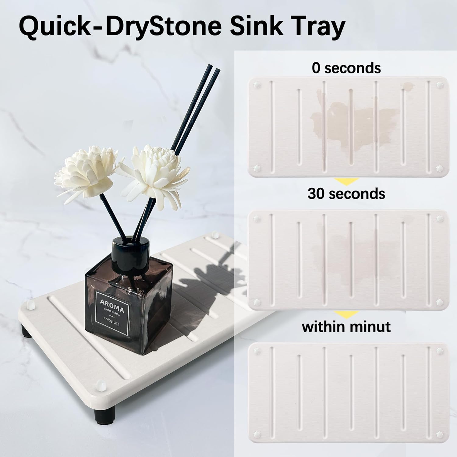 2-Piece Drying Mat Set for Sink Kitchen