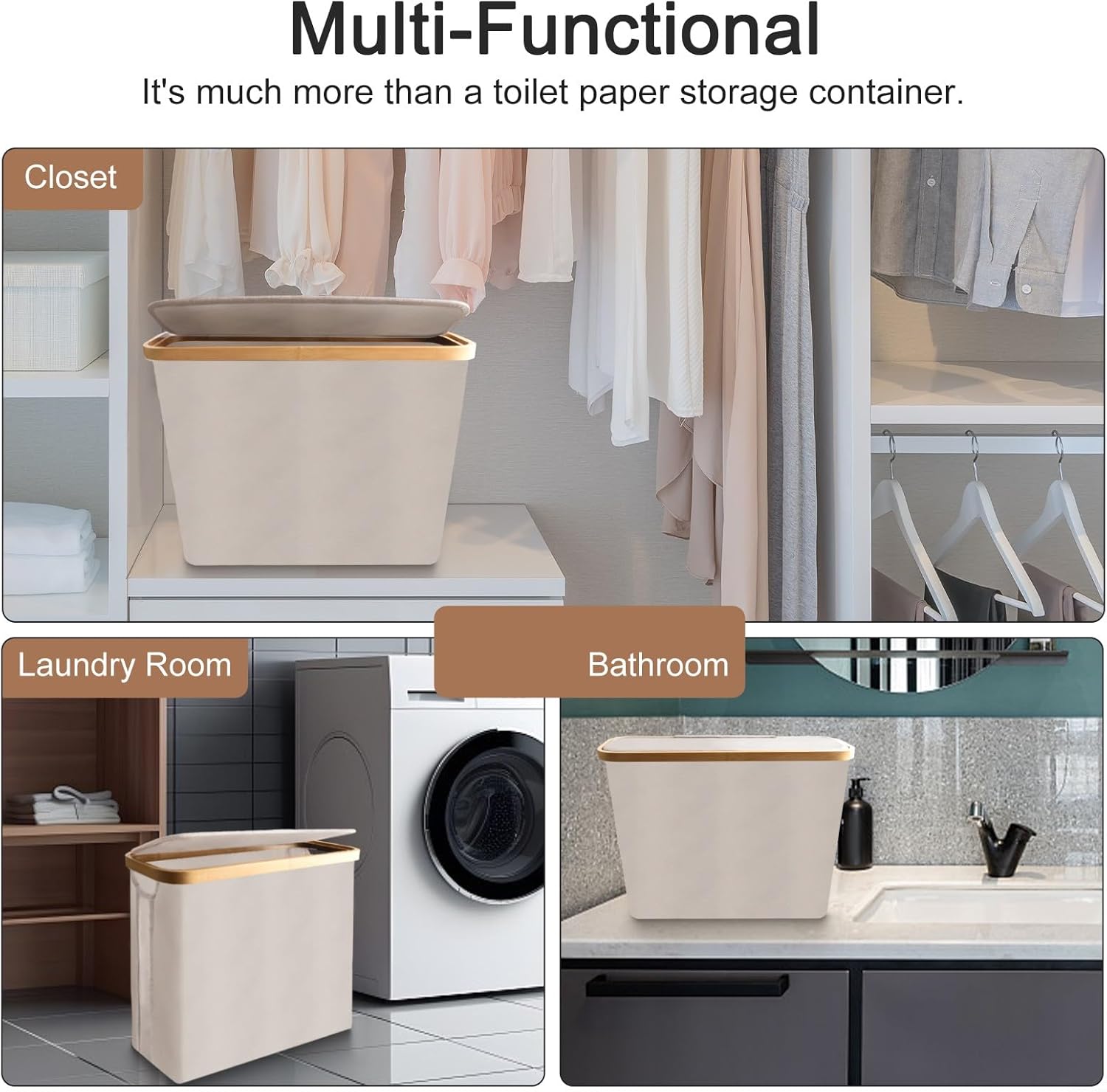 30L Toilet Paper Storage Basket 12 Rolls 30L Capacity