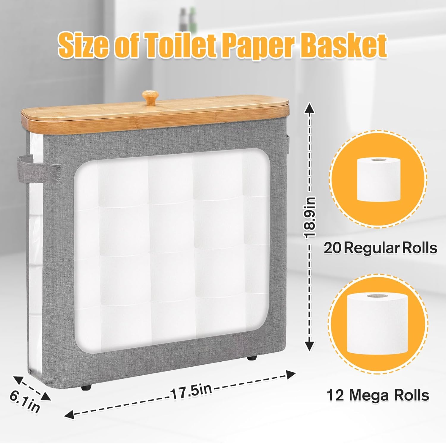 Stylish Durable Space-Saving Toilet Paper Organizer