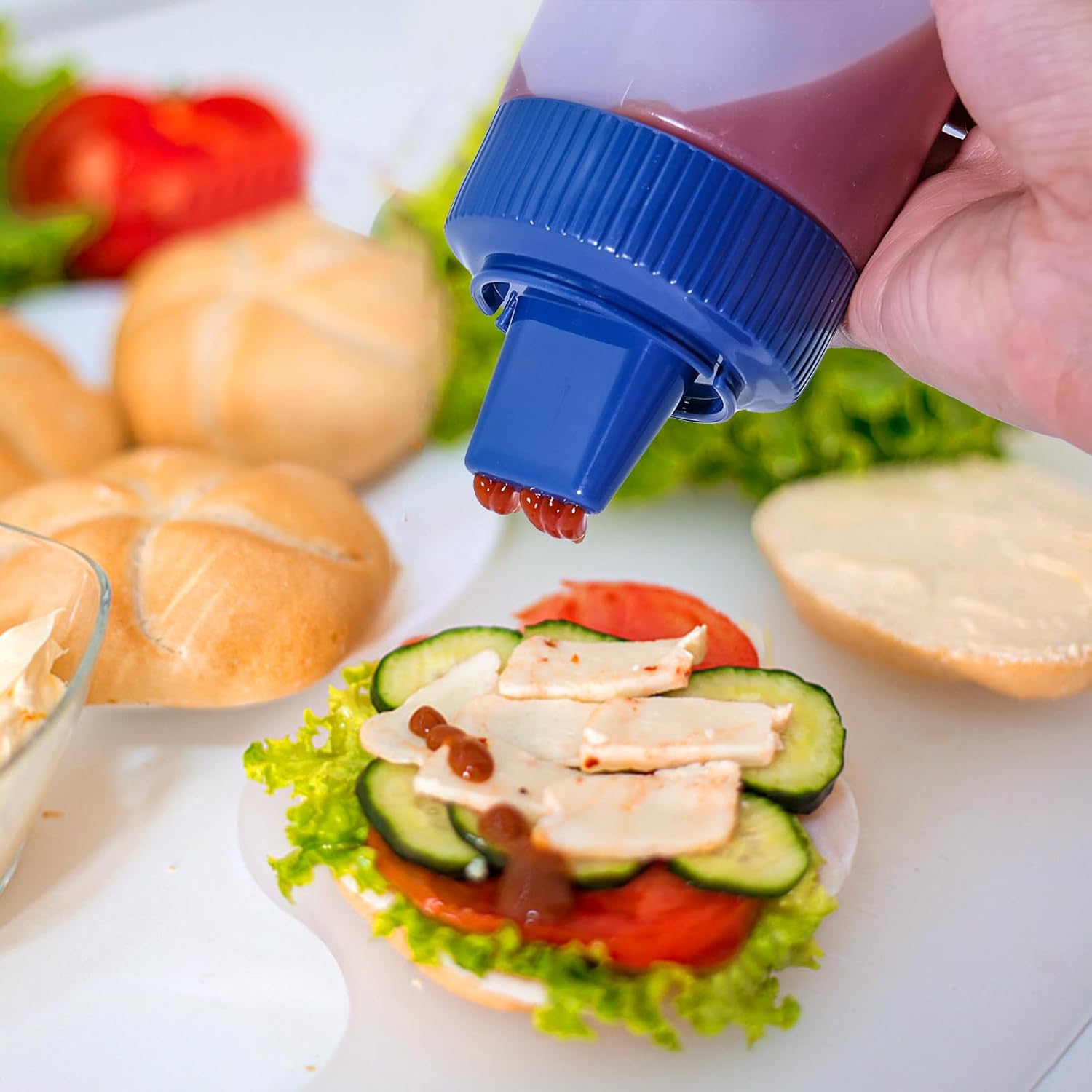 3-Piece Premium Condiment Squeeze Bottles