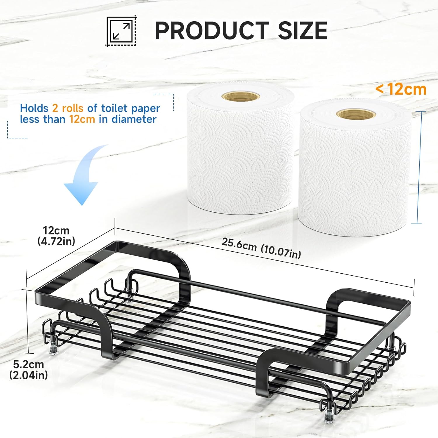 XILIMEN Toilet Paper Storage Holder Metal Vanity Tray