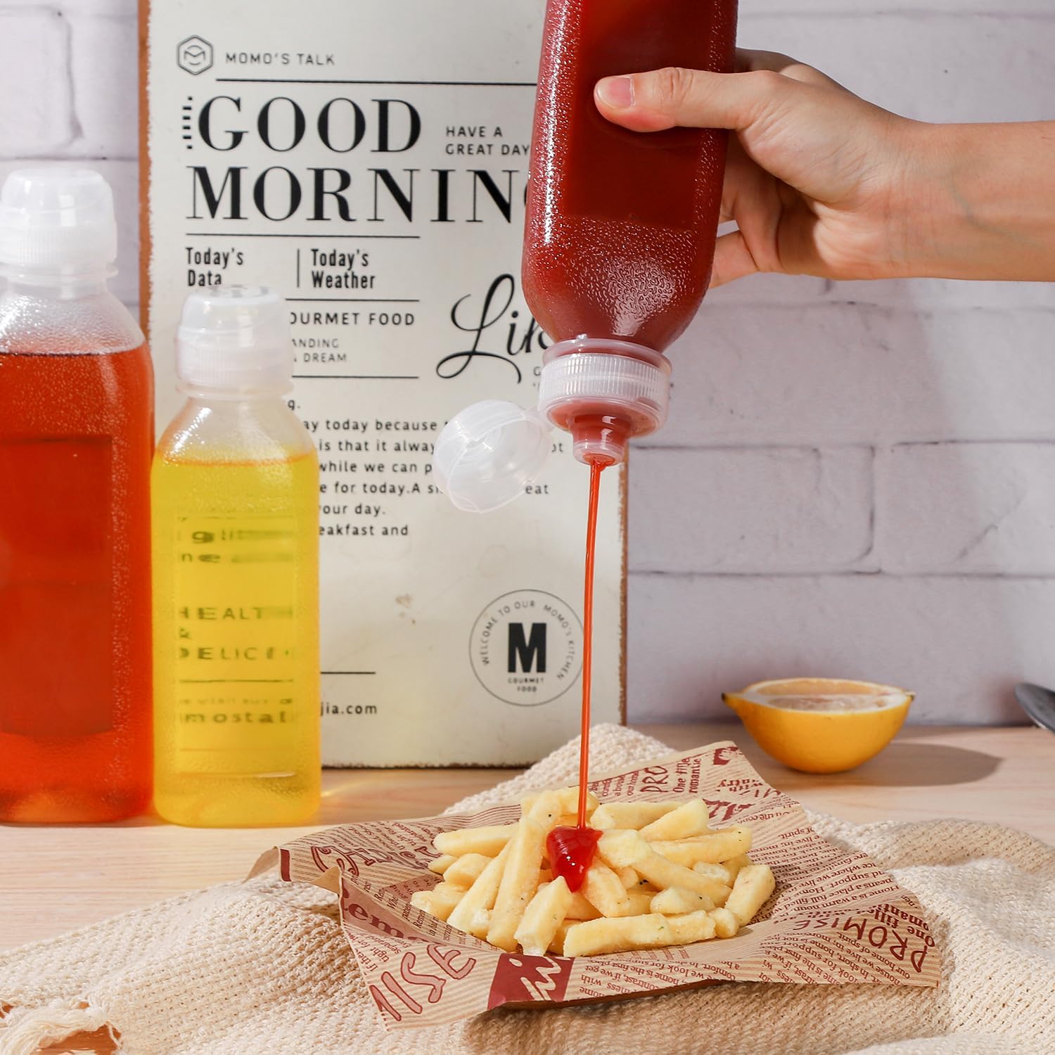 RAMFIYN 6-Pack Condiment Squeeze Bottles