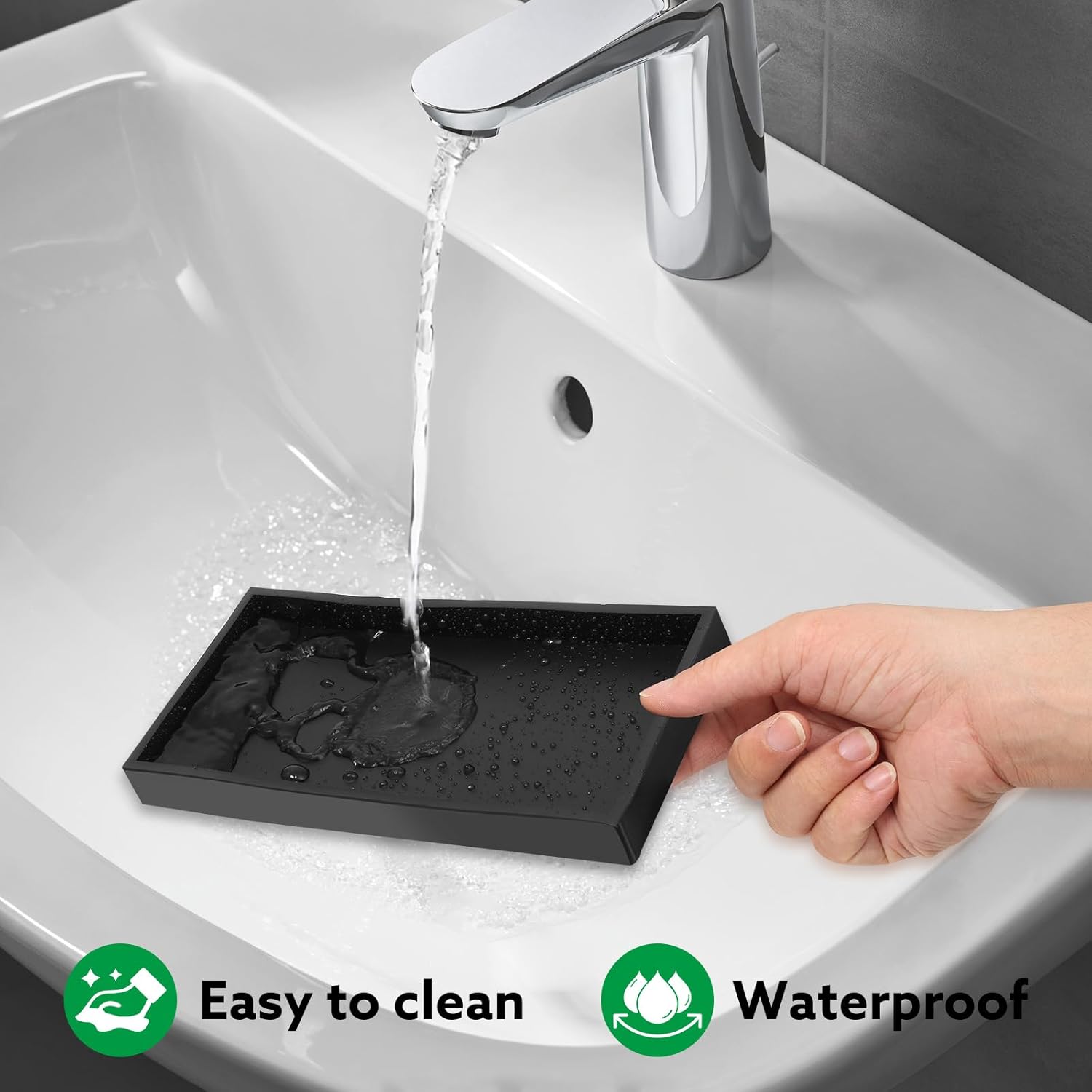 Sturdy Silicone Soap Tray for Bathroom or Desk