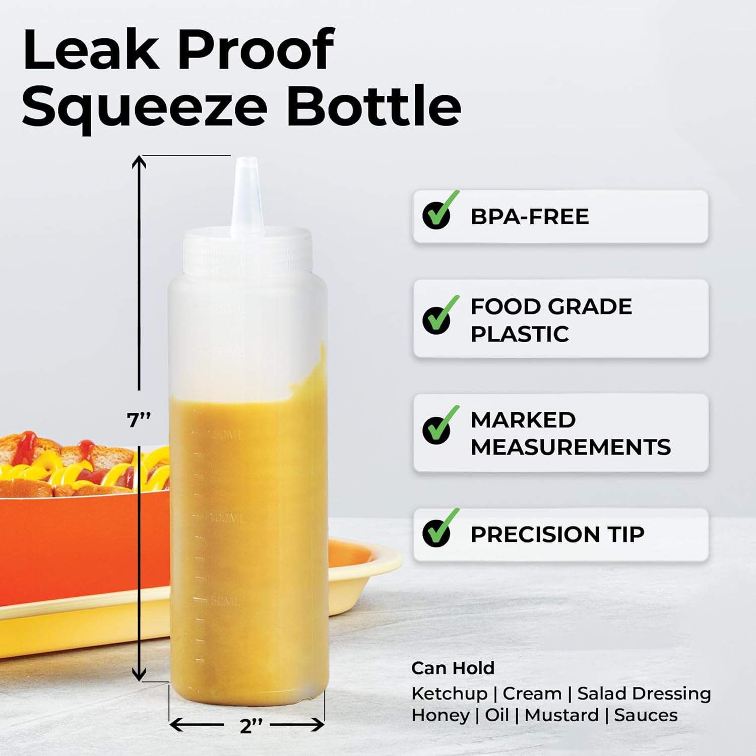 Restaurantware 8oz Squeeze Bottles